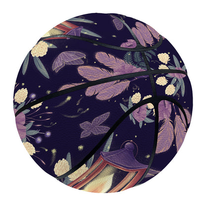 Purple Indian Dream Catcher Print Basketball