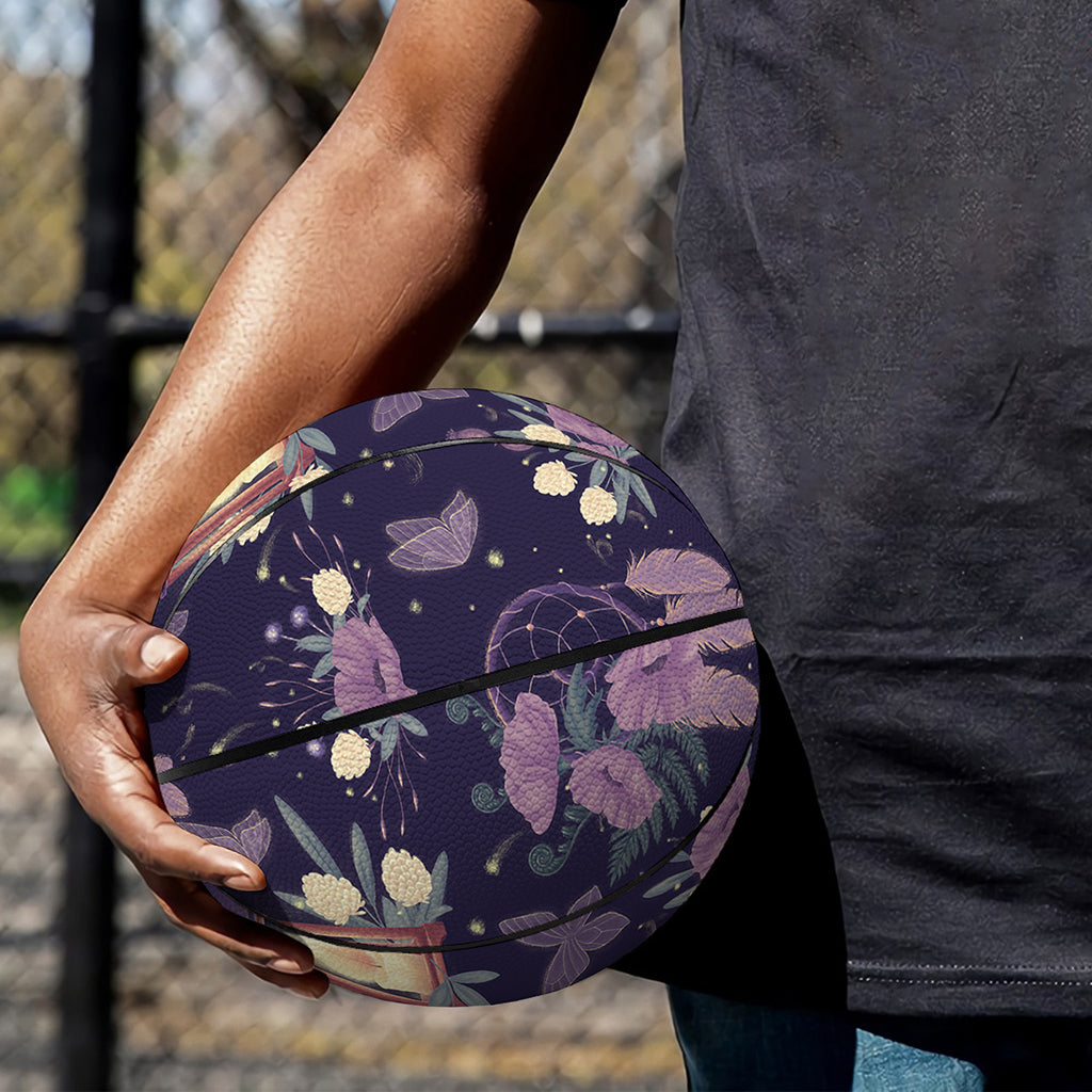 Purple Indian Dream Catcher Print Basketball