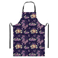 Purple Indian Dream Catcher Print Bib Apron With Pocket