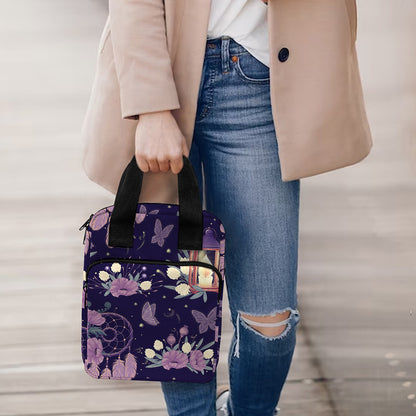 Purple Indian Dream Catcher Print Bible Tote Bag