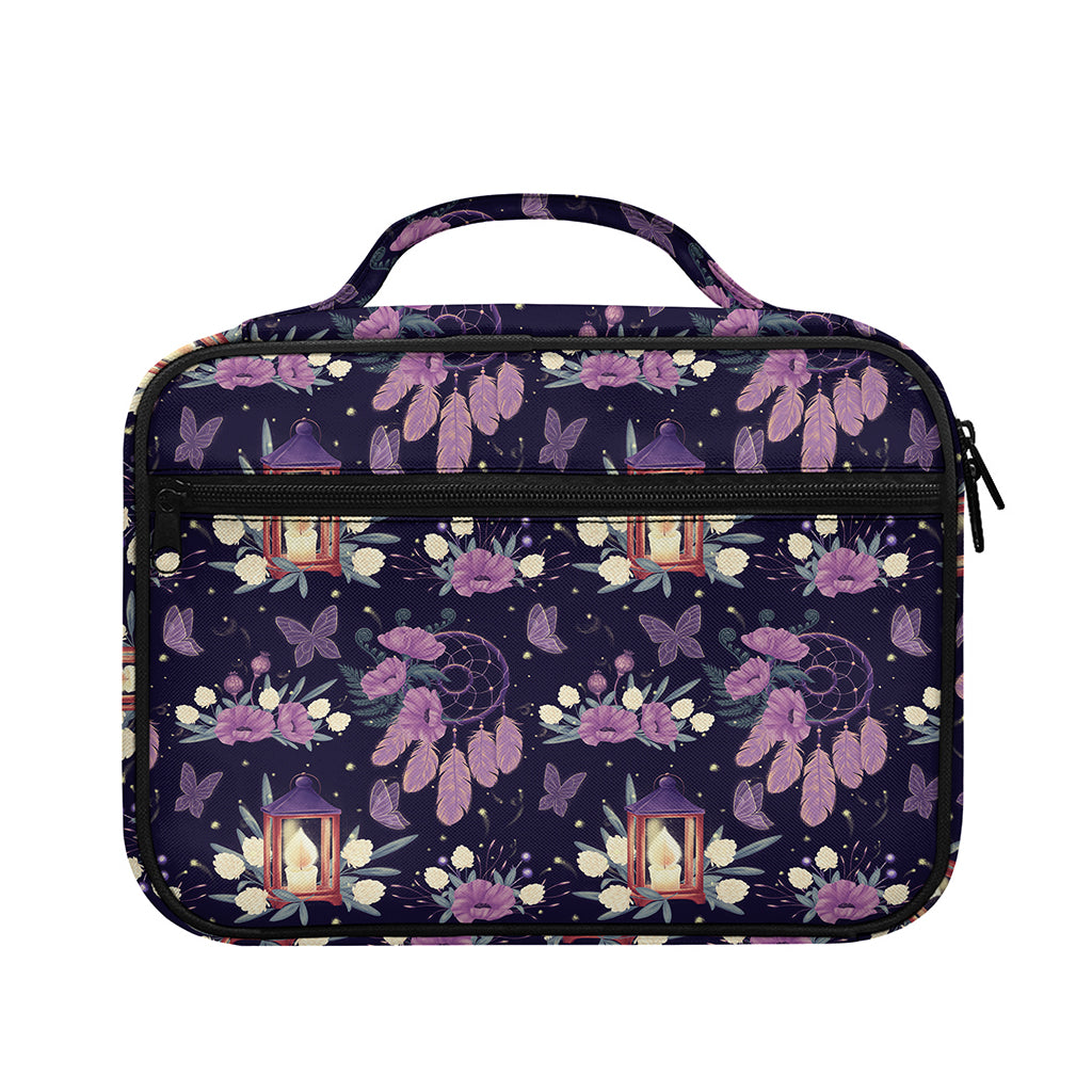 Purple Indian Dream Catcher Print Briefcase Bible Bag