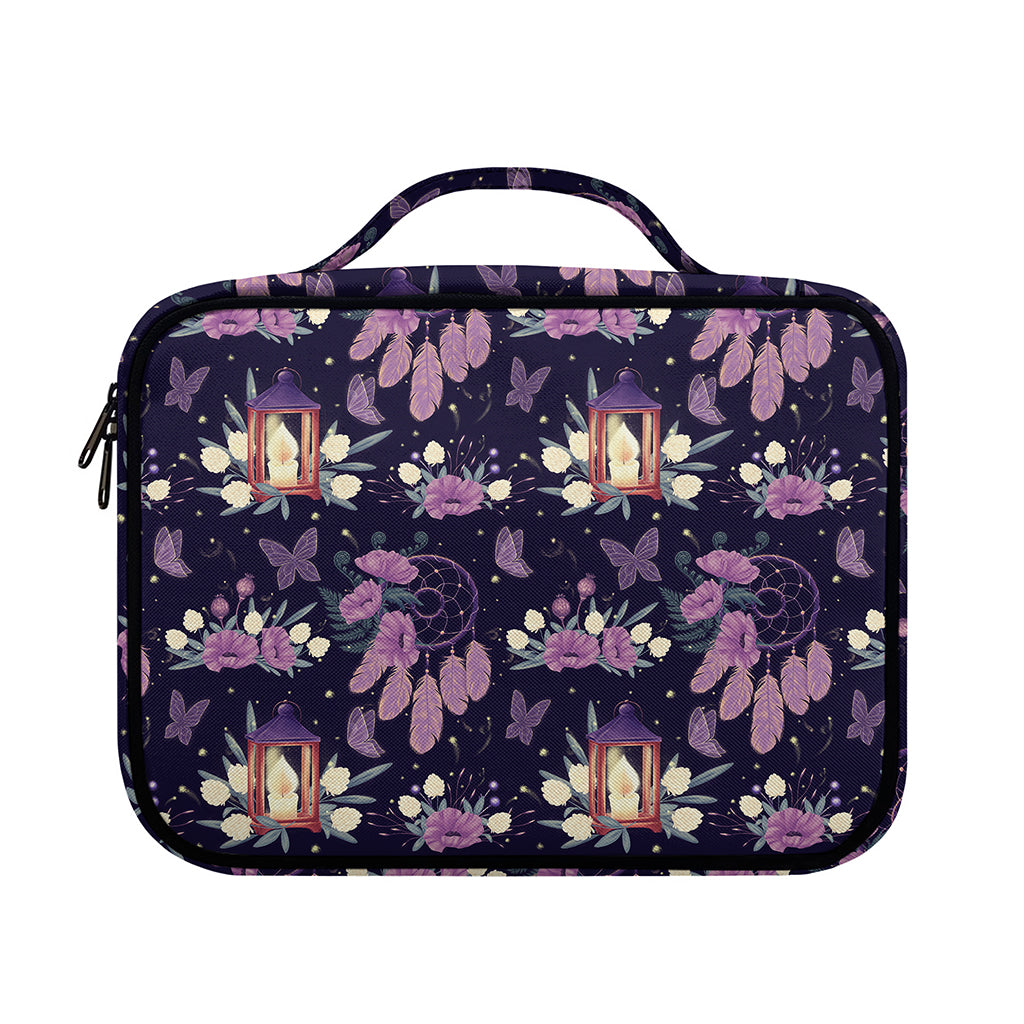 Purple Indian Dream Catcher Print Briefcase Bible Bag