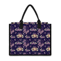 Purple Indian Dream Catcher Print Canvas Tote Bag