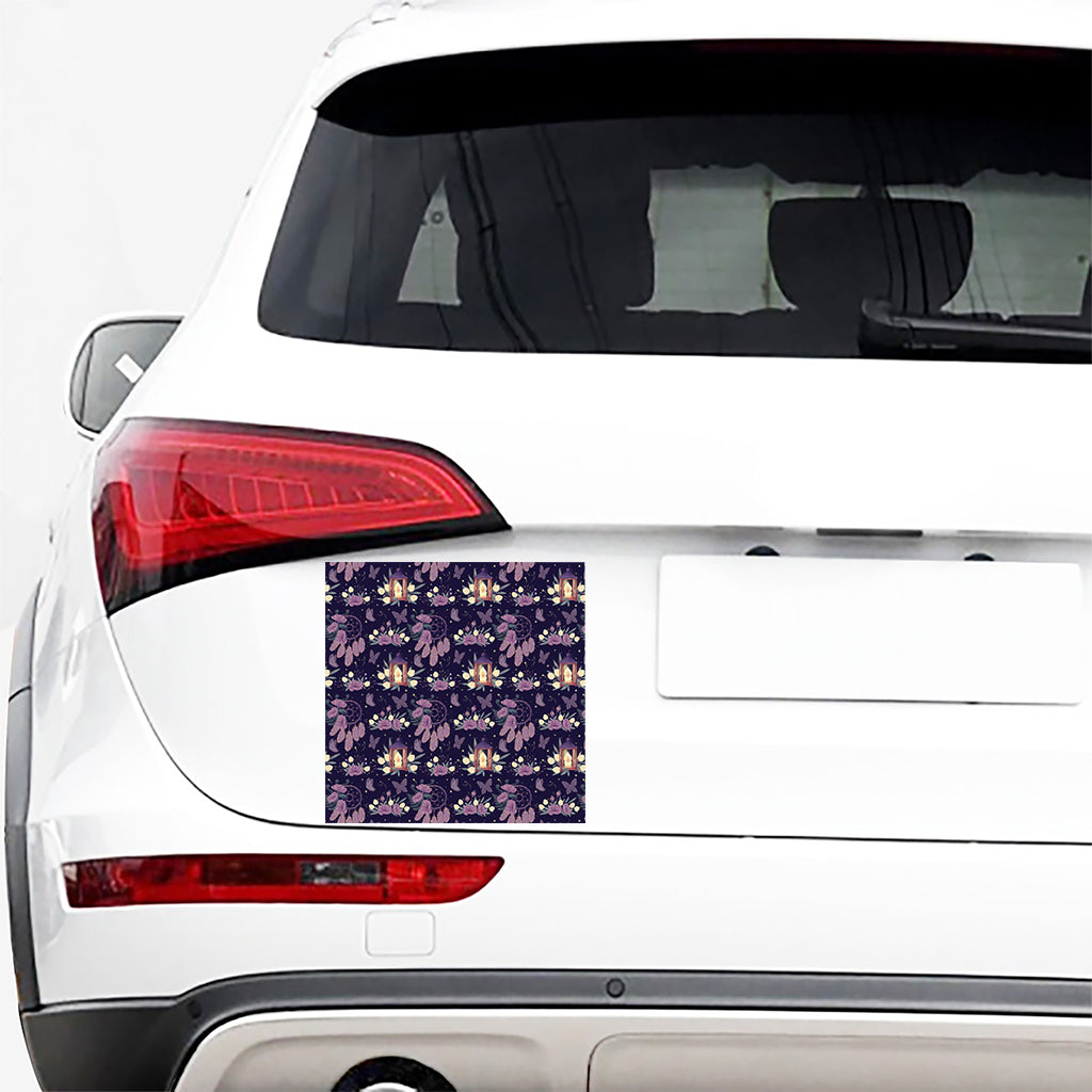Purple Indian Dream Catcher Print Car Sticker