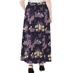 Purple Indian Dream Catcher Print Chiffon Maxi Skirt