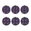Purple Indian Dream Catcher Print Coaster Set
