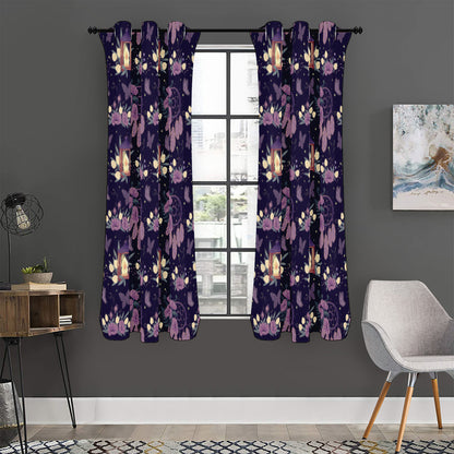 Purple Indian Dream Catcher Print Curtain