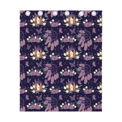 Purple Indian Dream Catcher Print Curtain