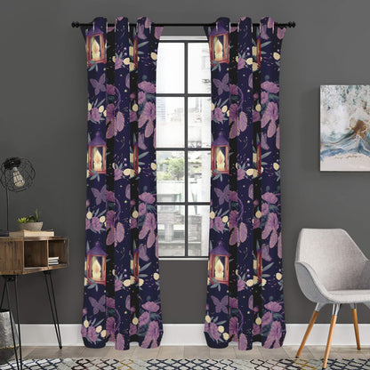 Purple Indian Dream Catcher Print Curtain