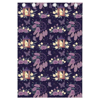 Purple Indian Dream Catcher Print Curtain