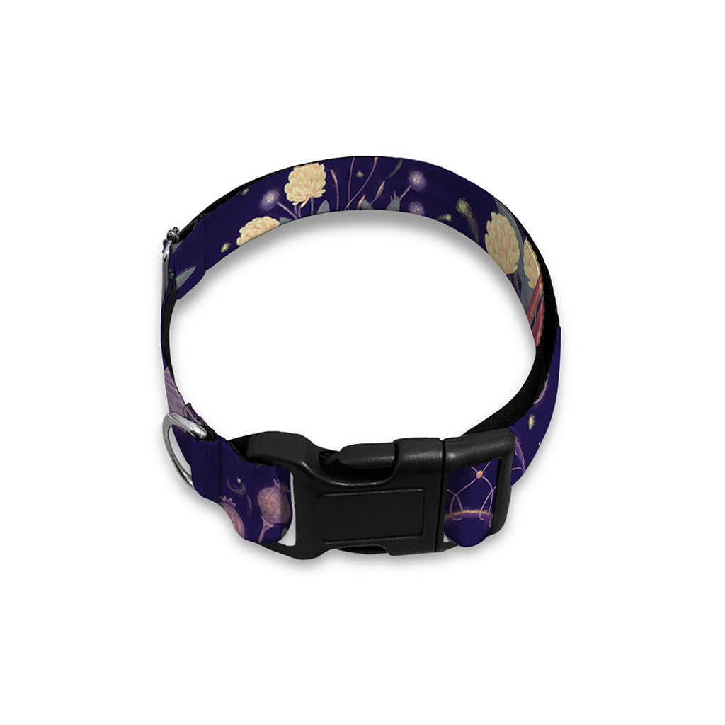 Purple Indian Dream Catcher Print Dog Collar