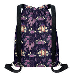 Purple Indian Dream Catcher Print Drawstring Backpack