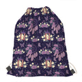 Purple Indian Dream Catcher Print Drawstring Bag