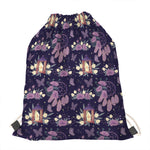 Purple Indian Dream Catcher Print Drawstring Bag
