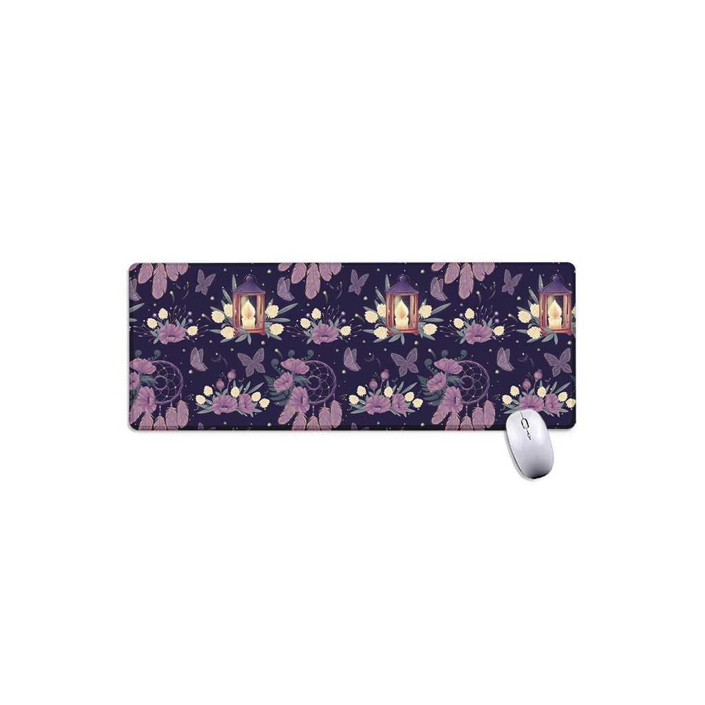 Purple Indian Dream Catcher Print Extended Mouse Pad