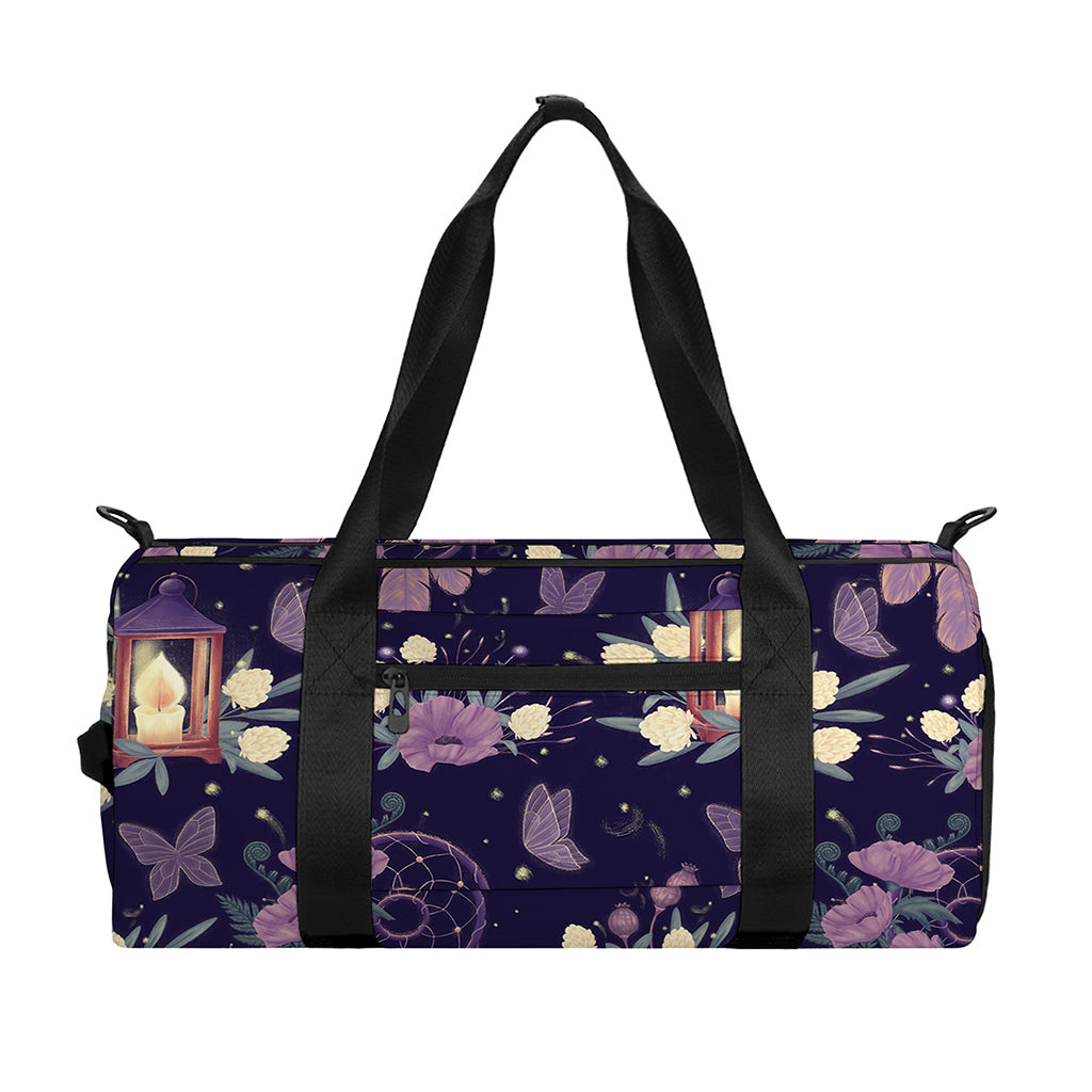 Purple Indian Dream Catcher Print Gym Bag