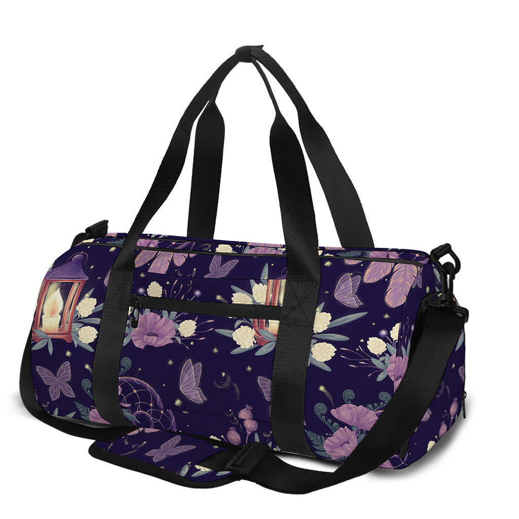 Purple Indian Dream Catcher Print Gym Bag