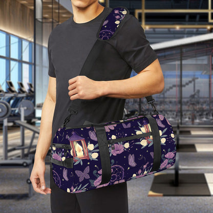 Purple Indian Dream Catcher Print Gym Bag