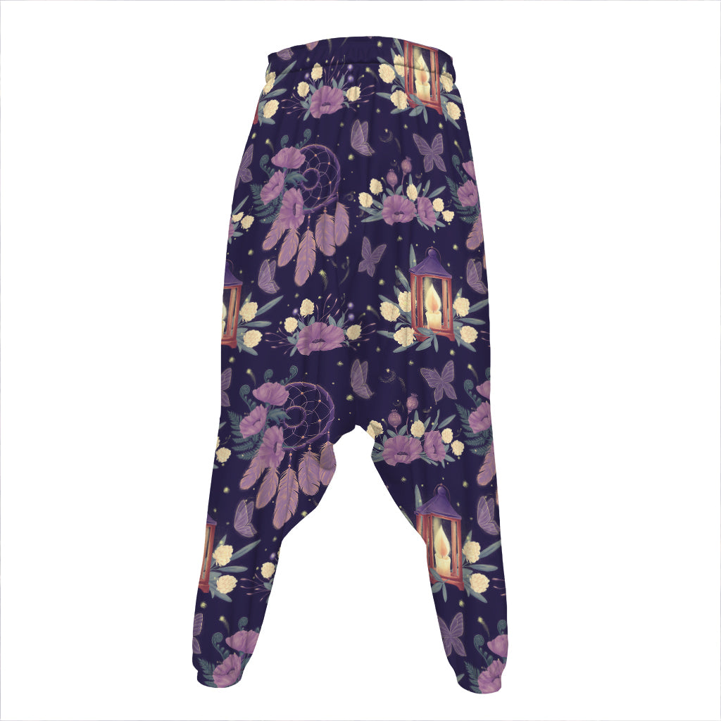 Purple Indian Dream Catcher Print Hammer Pants