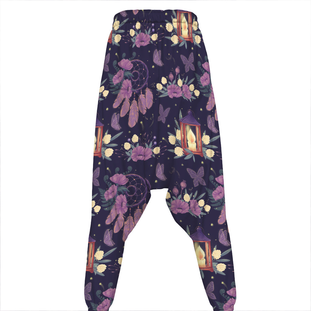 Purple Indian Dream Catcher Print Hammer Pants