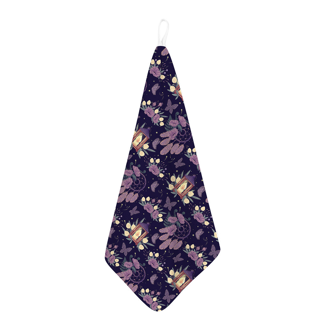 Purple Indian Dream Catcher Print Hand Towel