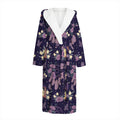 Purple Indian Dream Catcher Print Hooded Bathrobe