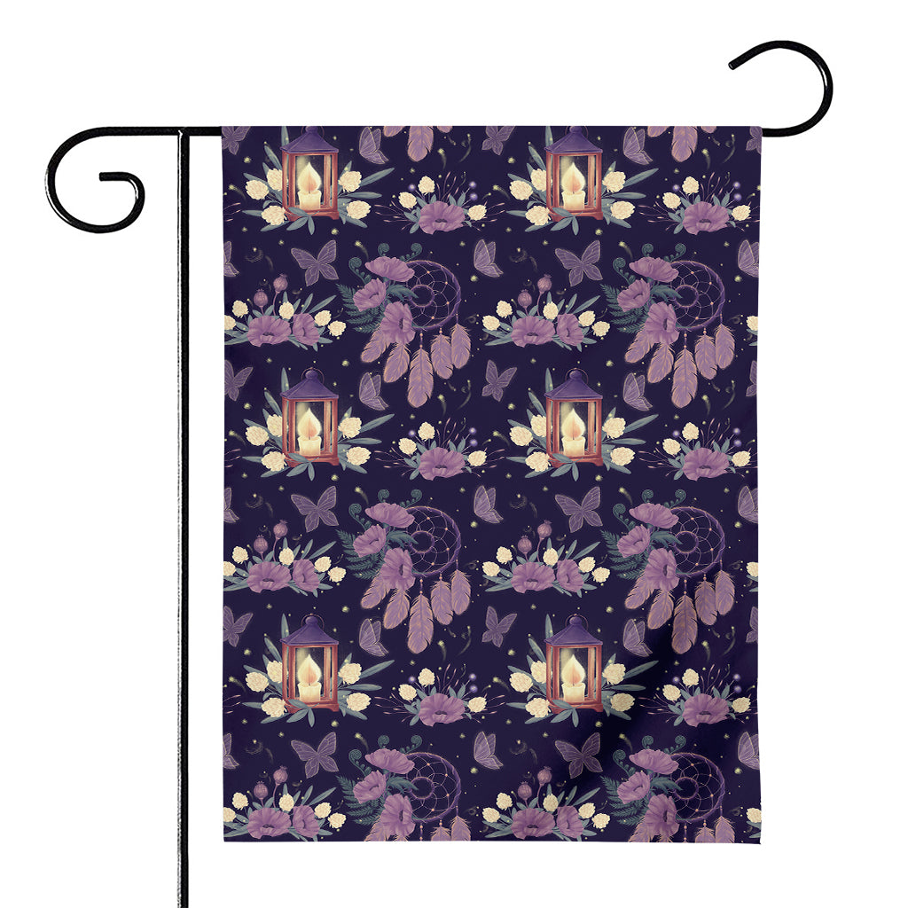 Purple Indian Dream Catcher Print House Flag