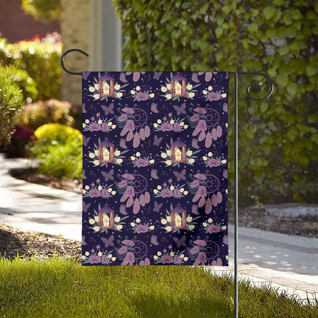 Purple Indian Dream Catcher Print House Flag