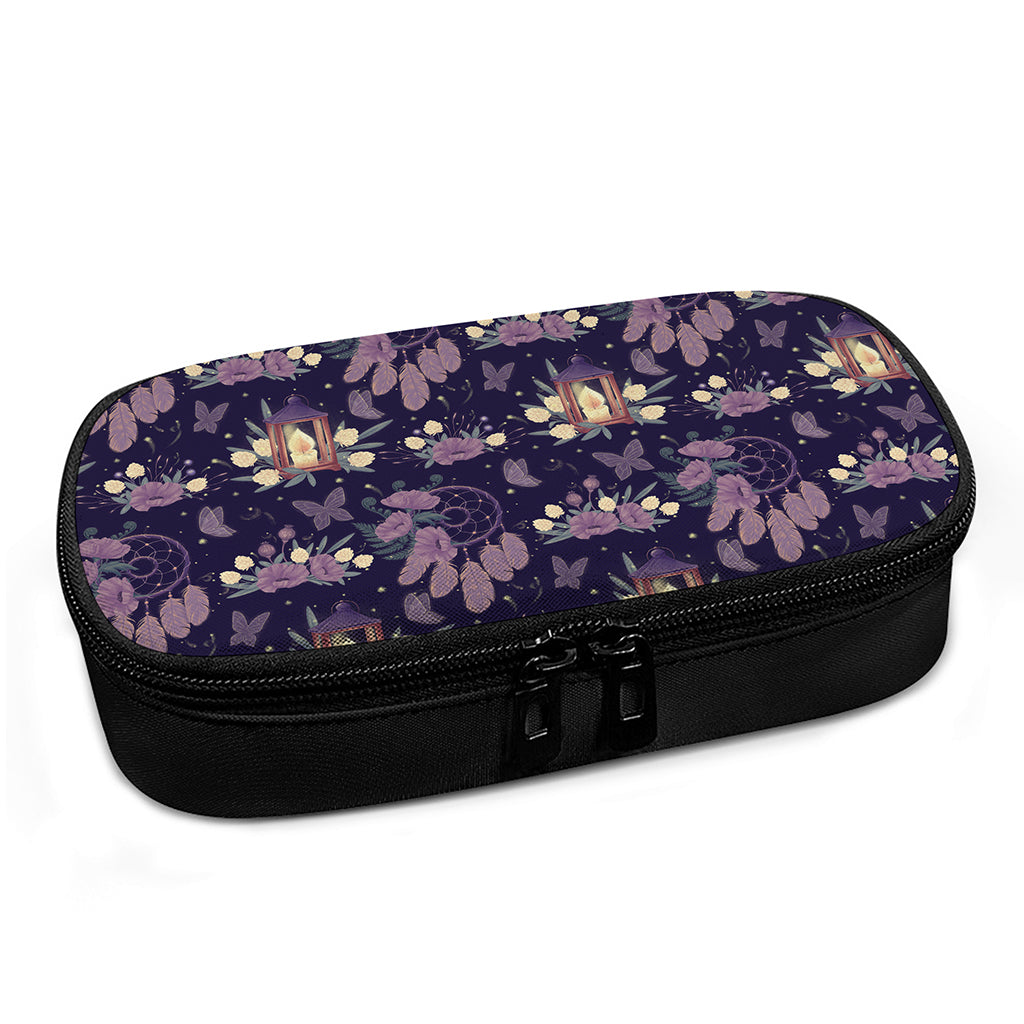 Purple Indian Dream Catcher Print Insulin Cooler Travel Case
