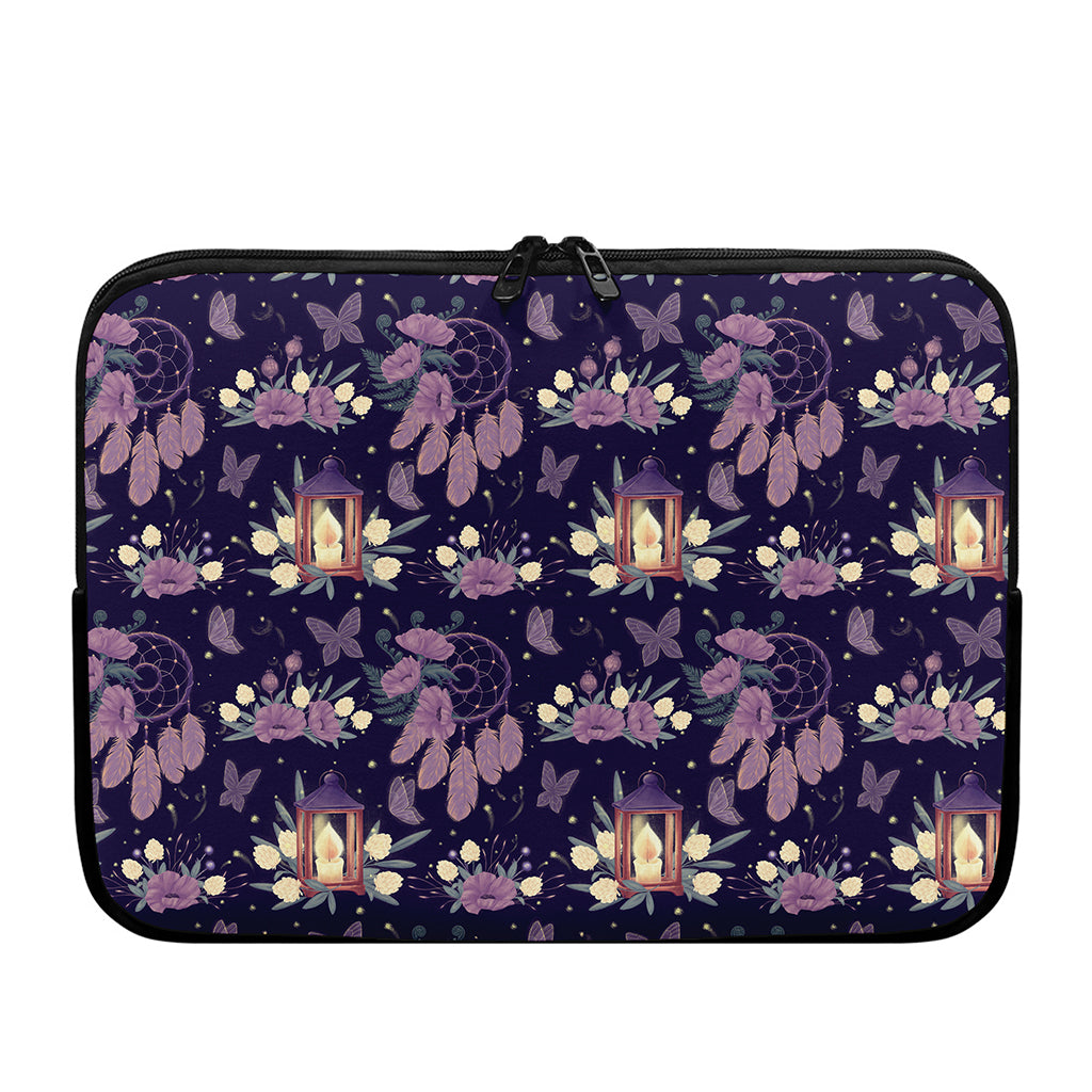Purple Indian Dream Catcher Print Laptop Sleeve