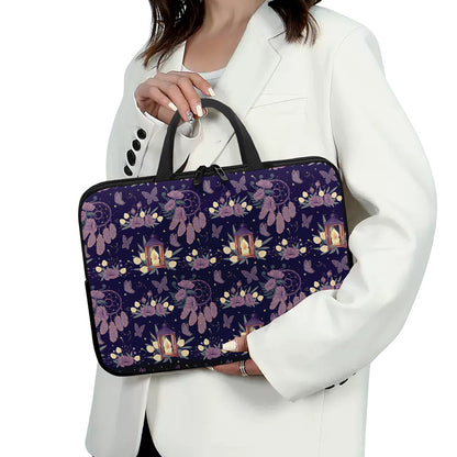 Purple Indian Dream Catcher Print Laptop Sleeve With Handle