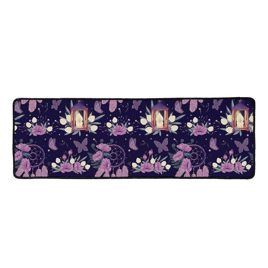 Purple Indian Dream Catcher Print Long Kitchen Mat