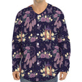 Purple Indian Dream Catcher Print Long Sleeve Baseball Jersey