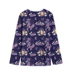Purple Indian Dream Catcher Print Long Sleeve Short Coat