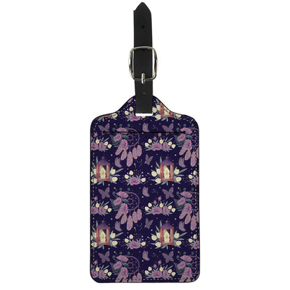 Purple Indian Dream Catcher Print Luggage Tag