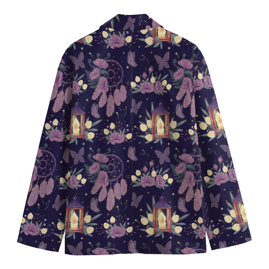 Purple Indian Dream Catcher Print Men's Blazer