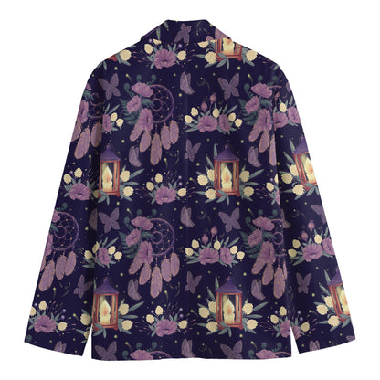Purple Indian Dream Catcher Print Men's Blazer