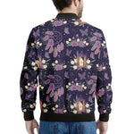 Purple Indian Dream Catcher Print Men's Bomber Jacket