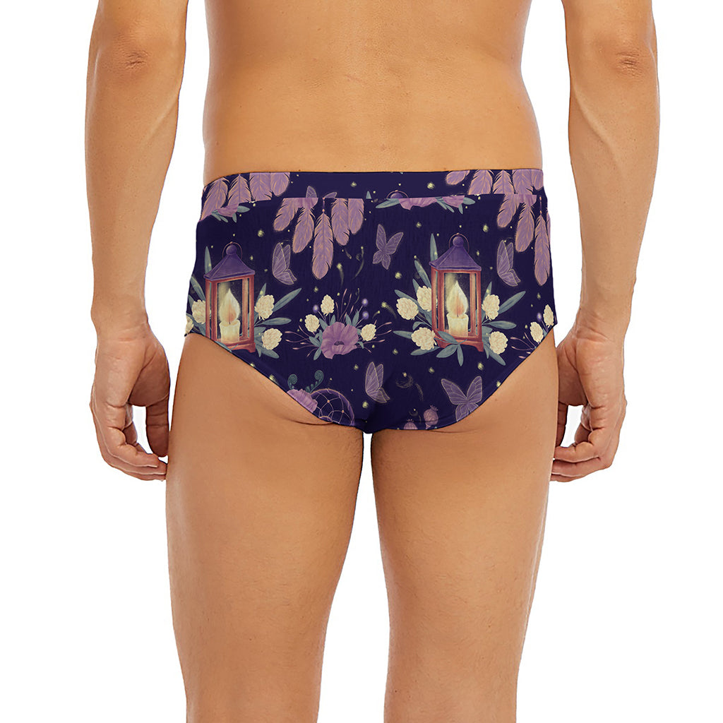 Purple Indian Dream Catcher Print Men's Briefs