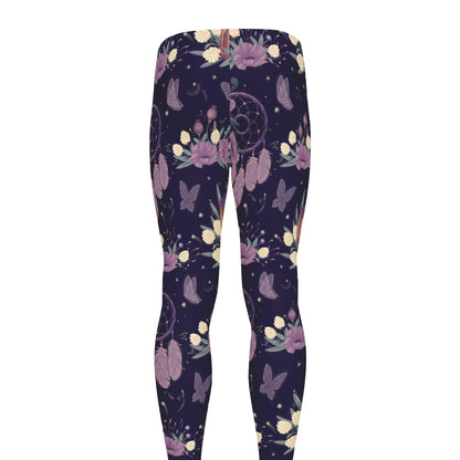 Purple Indian Dream Catcher Print Men's leggings