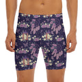 Purple Indian Dream Catcher Print Men's Long Boxer Briefs