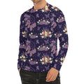 Purple Indian Dream Catcher Print Men's Long Sleeve Rash Guard