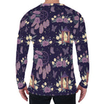Purple Indian Dream Catcher Print Men's Long Sleeve T-Shirt