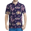 Purple Indian Dream Catcher Print Men's Polo Shirt