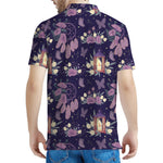 Purple Indian Dream Catcher Print Men's Polo Shirt