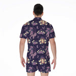 Purple Indian Dream Catcher Print Men's Rompers