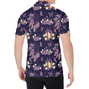 Purple Indian Dream Catcher Print Men's Shirt