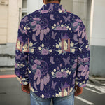 Purple Indian Dream Catcher Print Men's Shirt Jacket