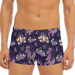 Purple Indian Dream Catcher Print Men's Short Boxer Briefs