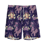 Purple Indian Dream Catcher Print Men's Sports Shorts